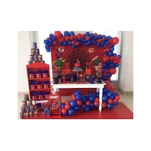 100 Adet Spider Man Temalı Balon Ve 5 Metre Balon Zinciri Mix