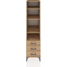 Kronos Dolap 4 Raflı 3 Çekmeceli 44x59x182 Çam-çam Atlas Çam