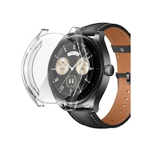 Huawei Watch Buds İçin Kılıf 360 Full Round Soft Silicone Şeffaf Watch Buds İle Uyumlu Kılıf - Şeffaf Çok Renkli