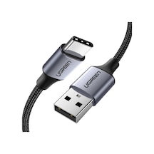 Ugreen 2.0 A Usb-a & Usb-c Örgülü Şarj Ve Data Kablosu, 25 Santimetre, Siyah, 60124, 60124 Siyah