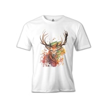 Geyik Forest Beyaz Erkek Tshirt