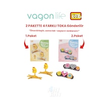 4'lü Saç Toka Seti Önce Birleştir,sonra Tak 2 Paket 4 Adet Gönderilir Yapı Toka Seti Ff 7110-7133