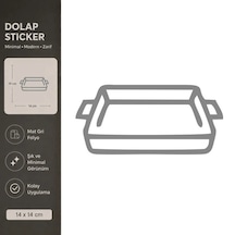 Borcam Mat Gri Dekoratif Folyo Sticker 14x14 Cm
