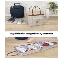 MorPort Lüx Ayakkabı Seyahat Çantası Bej