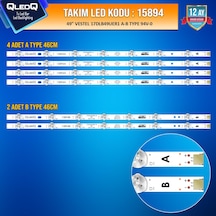 TAKIM LED-94 (4XA-2XB) 49 Vestel Uyumlu 17DLB49UER1 A-B TYPE 49UB8300 49