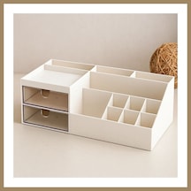 Bezos 2 Çekmeceli 12 Bölmeli Plastik Makyaj Ve Takı Organizer 22 Çok Renkli