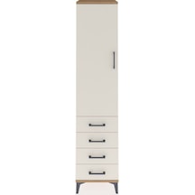 Hyperion Dolap Tek Raflı 4 Çekmeceli Tek Askılı 44x44x195 Çam-aytaşı Atlas Çam
