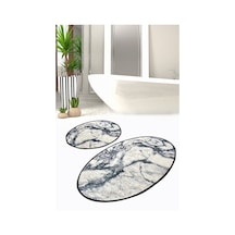 Mermer Djt 2 Lı Set Banyo Halısı Paspas Çok Renkli