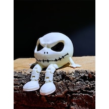 Jack Skellington Hareketli Eklemli Figür - Dekoratif Hediyelik Oyuncak 3lü Set