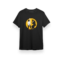 Pulp Fiction Circle Dance Minimal Siyah Kısa Kol Erkek Tshirt 001