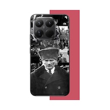 Xiaomi Mi 15t Pro Uyumlu Atatürk Kolaj 2.jpeg Baskılı Silikon Kılıf Renkli