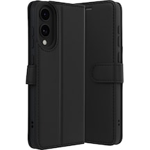 Samsung Galaxy S25 Uyumlu Edge Trend S Plus Kapaklı Kılıf - Siyah