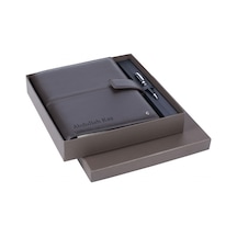 İsme Özel Scrikss Mini Pen Siyah & A5 Ajanda Soft Kahverengi