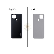Oppo A15 Siyah Uyumlu Arka Kapak Arka Cam Batarya Pil Kapağı Lazer Kesim Back Cover Çok Renkli