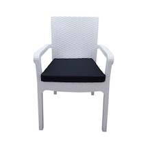 Mirzade 6 Adet Hera Siesta Minderi Su Geçirmez Kumaş 5 Cm Gri Sünger-siyah - 40 40