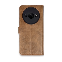 Newface - 871 - Xiaomi Redmi A3 4g Kılıf Trend S Plus Kapaklı Kılıf - Edntrend - - Taba