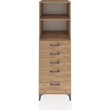 Kronos Dolap 2 Raflı 5 Çekmeceli 60x59x182 Çam-çam Çam