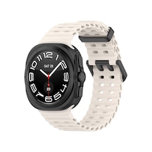 Galaxy Watch Ultra 47mm Nvth Krd-118 Tırtıklı Tasarım Silikon Kordon-starlight