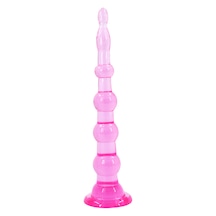 X-sense 7 Boğumlu Pembe Yumuşak Esnek Jel Anal Plug