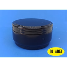 Boş Kozmetik-Krem-Pomat Kutusu Krem Kavanozu 10 Adet 100 ML Siyah