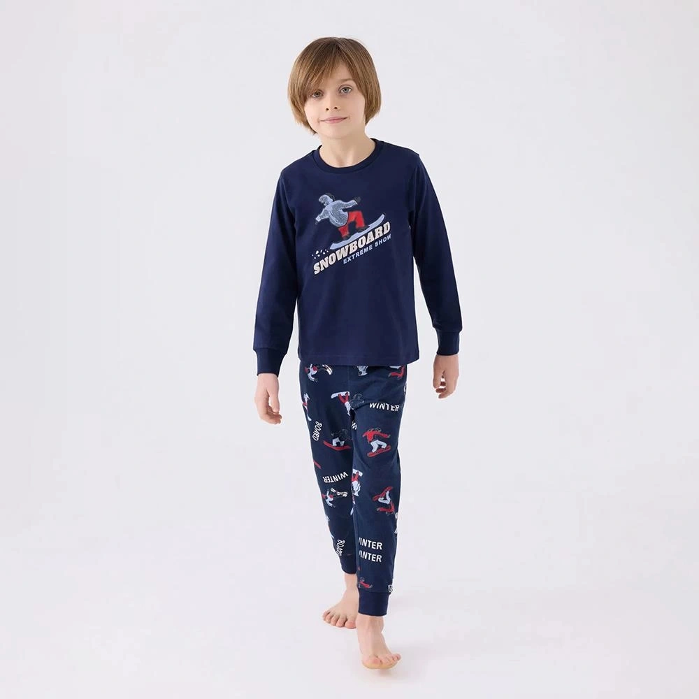 Rolypoly Rp3435c Erkek Çocuk Kışlık Pijama Takım Lacivert