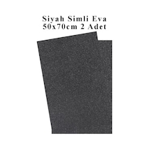 Siyah Simli Eva 50x70 Cm 2 Adet Simli Eva Süngeri Okul Kreş Anasınıfı Elişi Etkinlikleri