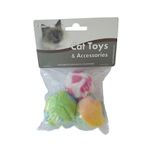 Eastland - 385 - 3lü Top Kedi Oyuncağı Tıkırtılı - Aconcept - 4cm Çap