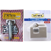 Kapı Emniyet Rezesi Kilit Aparatı K221 Ve Yuma Asma Kilit 70 Mm