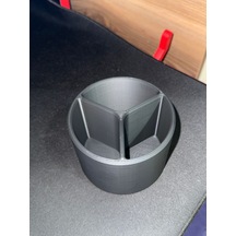 Minimalist Y Bölmeli Masaüstü Kalemlik - 3d Baskı Mat Siyah Ofis Ve Çalışma Masası Organizeri