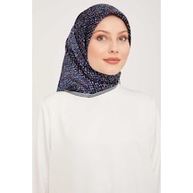 Armine Nostalji Serisi Sura İpek Eşarp 9013-10 Lacivert