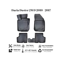 Dacia Duster 2009 2010 2011 2012 2013 2014 2015 2016 2017 İle Uyumlu Araca Özel 3d Havuzlu Paspas Takımı A+ Kalite 1 Adet