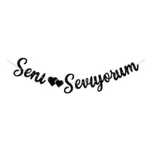 Benim Marifetlerim - Kaligrafi Seni Seviyorum Siyah Uzar Yazı Çok Renkli
