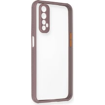 Newface - 463 - Realme 7 Kılıf Miami Şeffaf Silikon - - Csmo-tex - Açık Mor