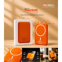 Manyetik Battery Pack Powerbank 5000 Mah Turuncu