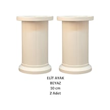 Elit Ayak, 10 Cm Beyaz Baza. Yatak. Koltuk. Kanepe Ayağı  (2 Adet)