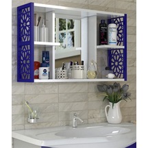 Aynalı Banyo Dolabı Mavi Diğer