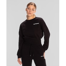 Kappa Authentic Jessa-wmn-sweatshirt Kadın Siyah Regular Sweatshirt