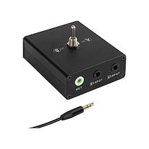 Tr 3,5 Mm Ses Şalteri, 2 Bağlantı Noktalı Ses Ayırıcı Kutusu 2'si 1 Arada / 1'si 2 Arada Çıkış Mini Kulakl Diğer