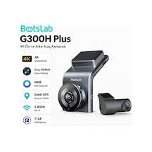 +360 Botslab G300H Plus WDR 4K UHD Ön+Arka WiFi+GPS 170° Geniş Açı Gece Görüşlü Araç İçi Kamera Dash