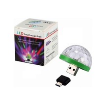 Disko Topu - Müziğe Ve Sese Duyarlı Usb Girişli Araç Içi Mini Disko Topu Parti Mini Led Karışık