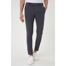 Efor Slim Fit Yan Cepli Düz Esnek Casual Koyu Füme Pantolon P 1144 Füme