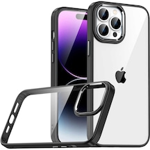 Apple Uyumlu iPhone 14 Pro Klfs Flora Kılıf-siyah Siyah