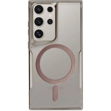 Newface - 934 - Samsung Galaxy Uyumlu S24 Ultra Kılıf Boyi Magsafe Silikon Kapak - - Csmo-tex - Titan Gri