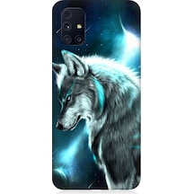 Samsung Galaxy M31s Uyumlu Kurt Asena Ve Ay Işığı Desenli Silikon Kılıf