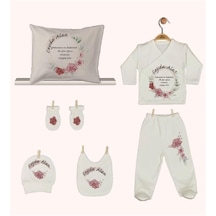 Pia Baby Gl 1912-08 İsme Özel Yastık Zıbın Set Krem
