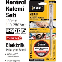 Sgs Kontrol Kalemi + Elektrik Bandı 2'li Set