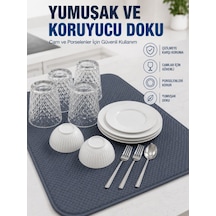 Su Emici Bulaşık Kurutma Matı Kaydırmaz Ve Yumuşak Dokulu Kurutmalık