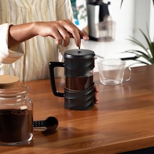 Nehir Violet 600 ML Borosilikat French Press Siyah