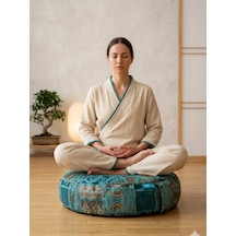 Tr 60cm Çapında Yoga Minderi, Karabuğday Kabuğu Dolgulu Meditasyon Minderi, Geniş Yoga Minderi, Premium İtalyan Ku Diğer