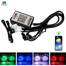 App Control-1set Araba Led Devil Eye Demon Evil Eyes 12v Rgb İçin 2.8 İnç Bi Xenon Projektör Otomotiv Motosiklet Led Fa